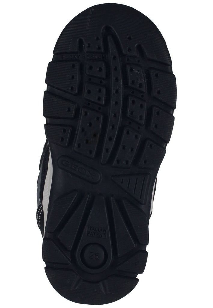 Geox Stiefelette Lederimitat/Textil Schwarz/Orange Warmfutter - surf4shoes