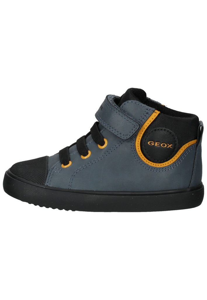 Geox Sneaker Lederimitat/Nylon Blau/Gelb - surf4shoes