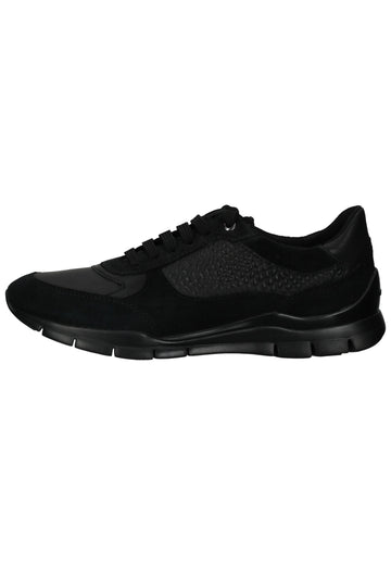 Geox Sneaker Veloursleder/Textil Schwarz - surf4shoes