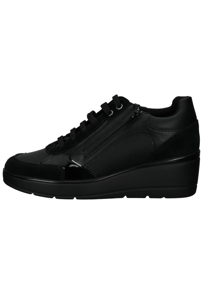 Geox Sneaker Lederimitat/Textil Schwarz - surf4shoes