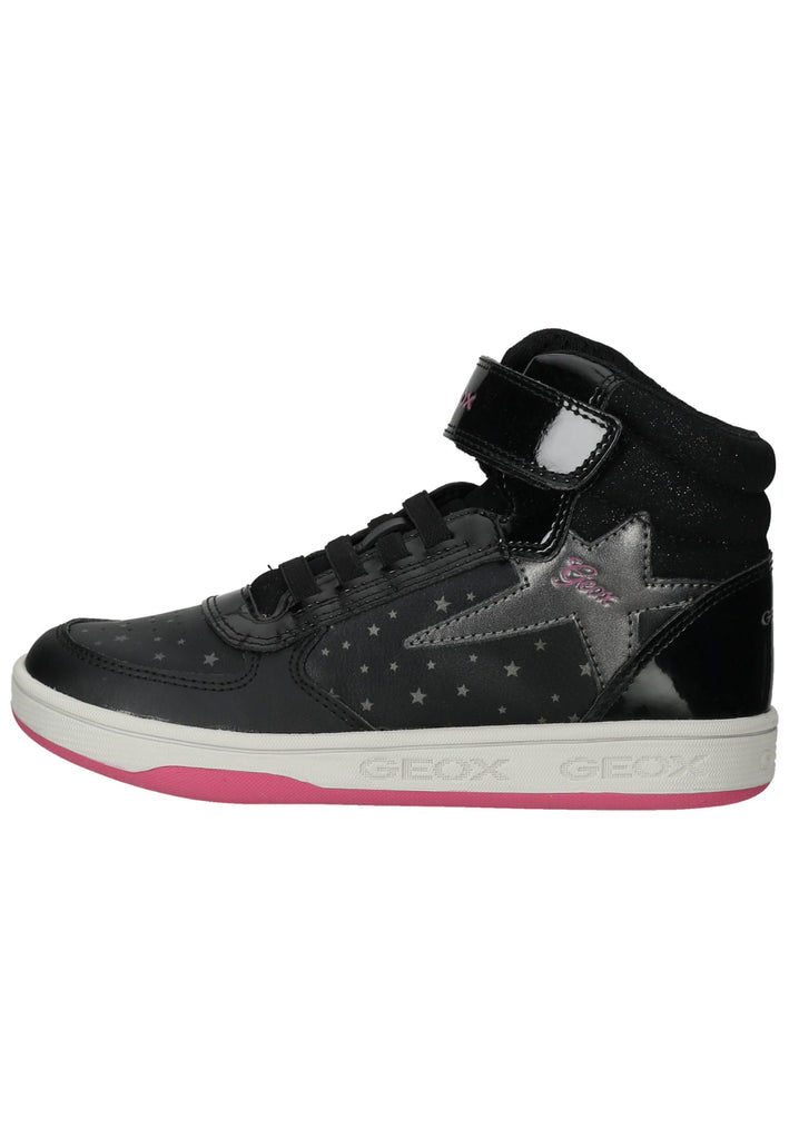 Geox Sneaker Lederimitat/Textil Schwarz/Pink - surf4shoes