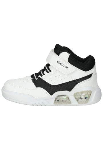 Geox Sneaker Lederimitat/Textil Weiß/Schwarz - surf4shoes