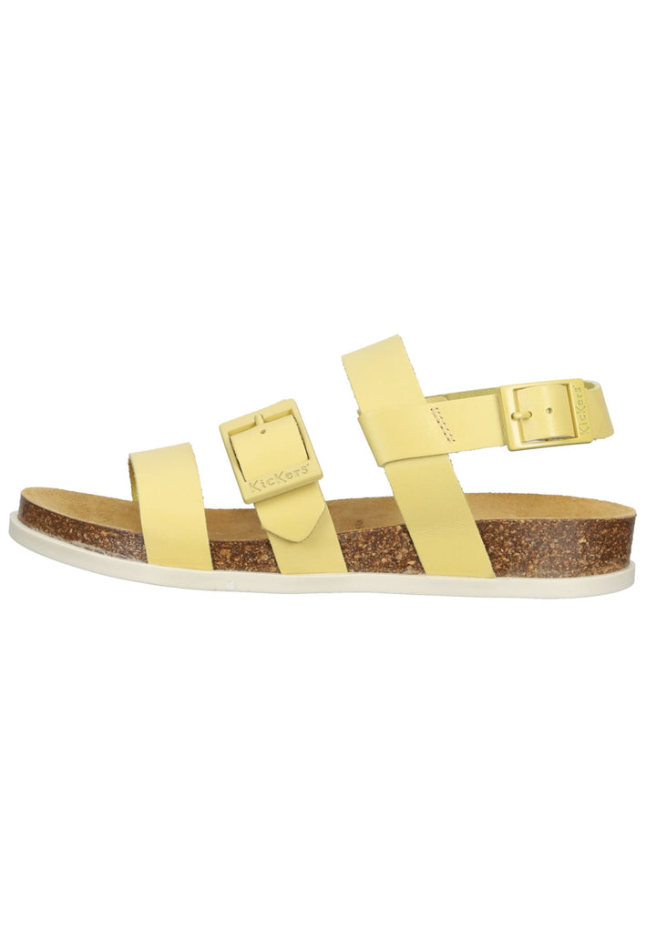 Kickers Pantoletten Leder Gelb - surf4shoes