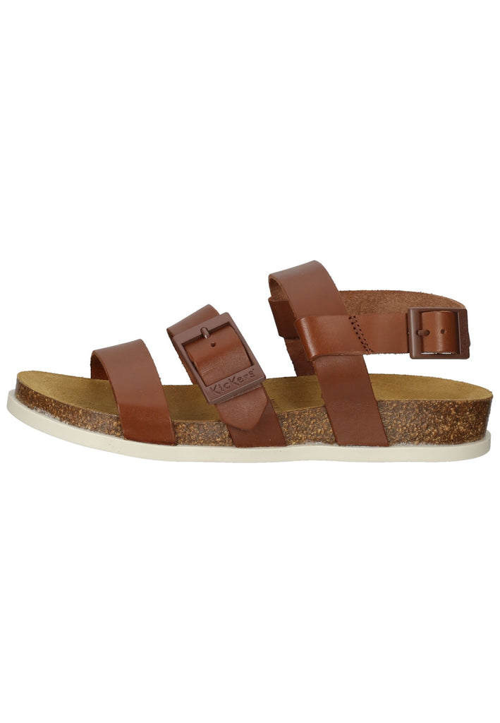 Kickers Pantoletten Leder Braun - surf4shoes