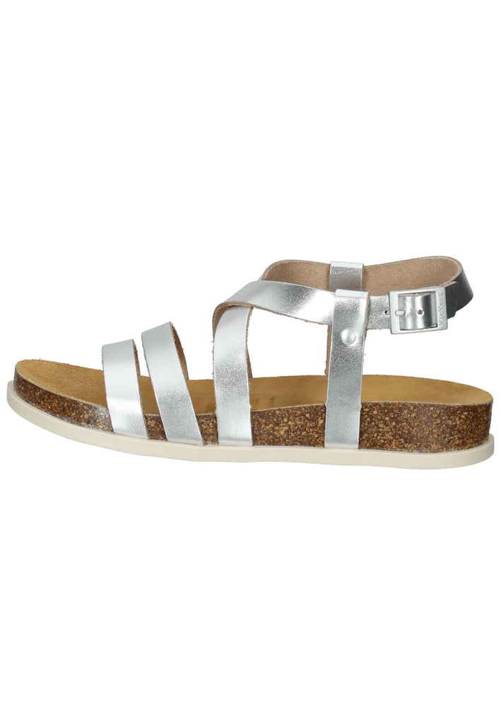 Kickers Pantoletten Leder Silber - surf4shoes