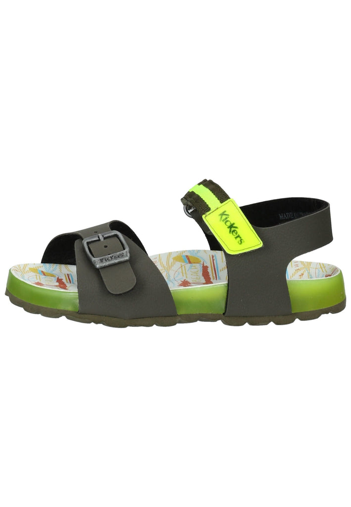 Kickers Sandalen Lederimitat Grün - surf4shoes