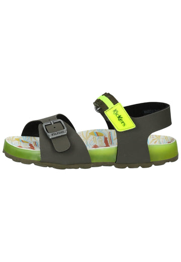 Kickers Sandalen Lederimitat Grün - surf4shoes