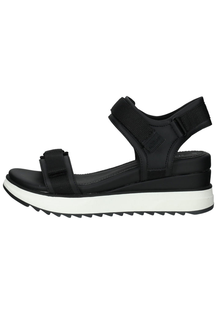 s.Oliver Sandalen Lederimitat Schwarz - surf4shoes