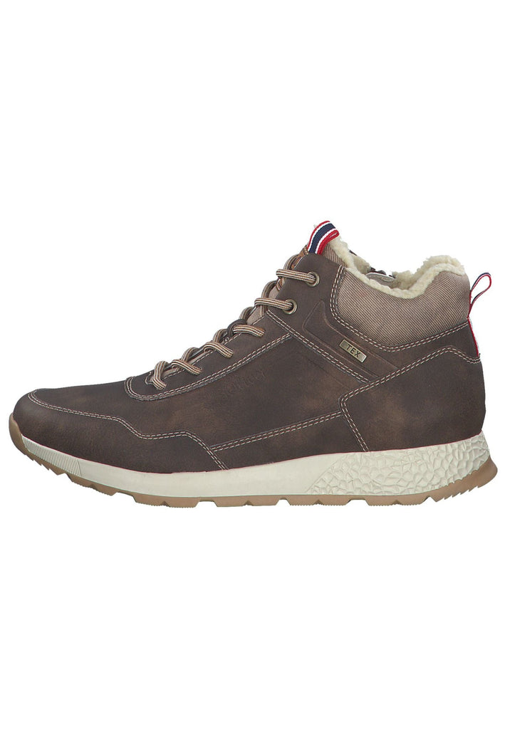 s.Oliver Sneaker Lederimitat/Textil Dunkelbraun - surf4shoes