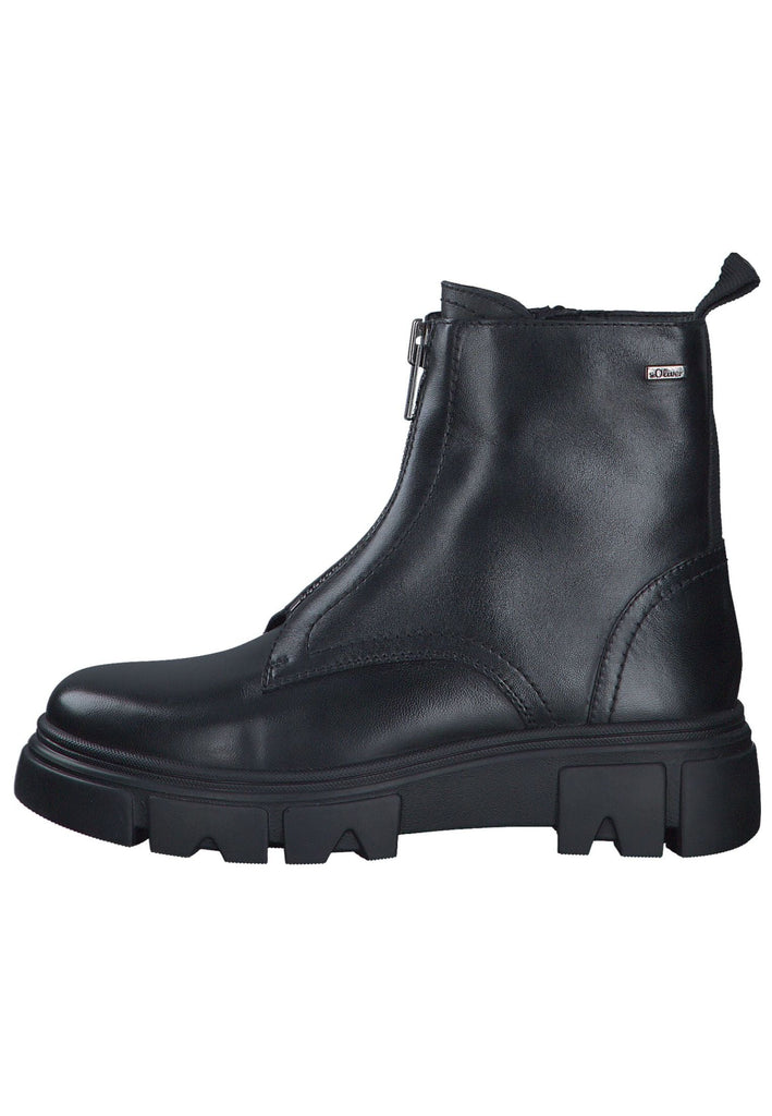 s.Oliver Stiefelette Leder Black - surf4shoes