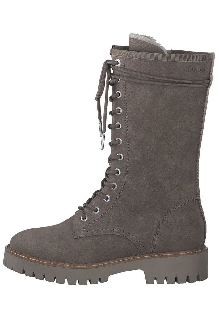 s.Oliver Stiefel Lederimitat Taupe - surf4shoes