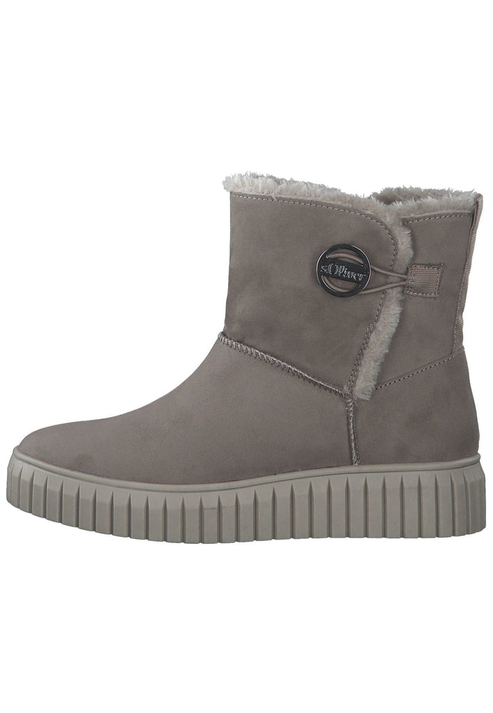 s.Oliver Stiefelette Textil Taupe - surf4shoes