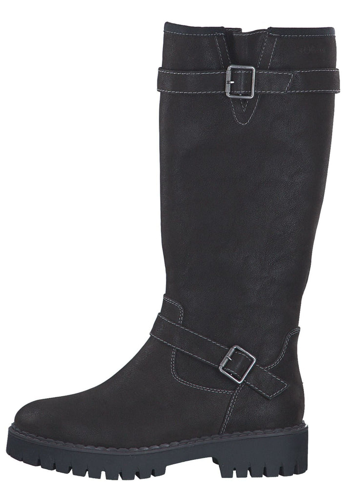 s.Oliver Stiefel Lederimitat Black - surf4shoes