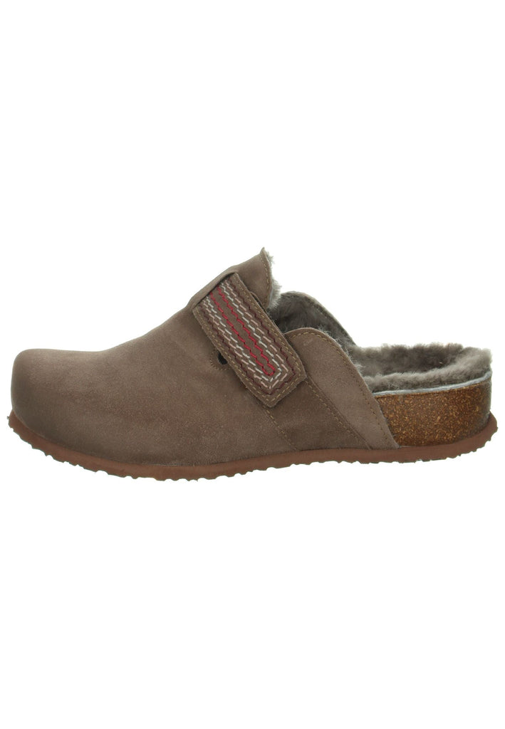 Think! Pantoletten Veloursleder Braun - surf4shoes