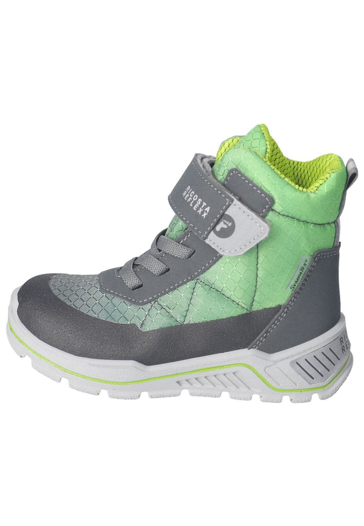 Ricosta Stiefelette Lederimitat/Textil Grau/Grün Warmfutter - surf4shoes