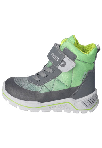 Ricosta Stiefelette Lederimitat/Textil Grau/Grün Warmfutter - surf4shoes