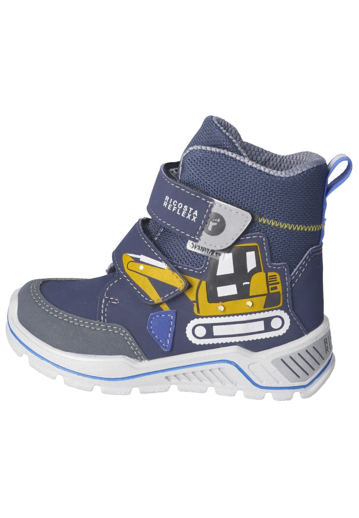 Ricosta Stiefelette Lederimitat/Textil Blau/Grau Warmfutter - surf4shoes