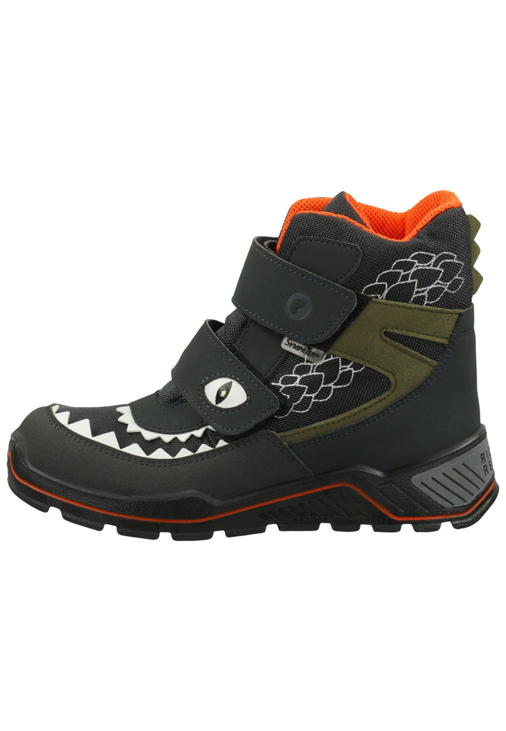 Ricosta Stiefelette Lederimitat/Textil Grau/Weiß Warmfutter - surf4shoes