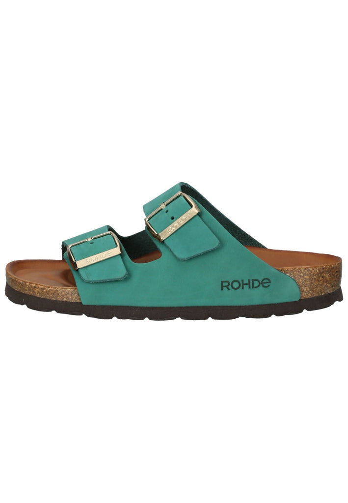 Rohde Hausschuhe Leder Grün - surf4shoes