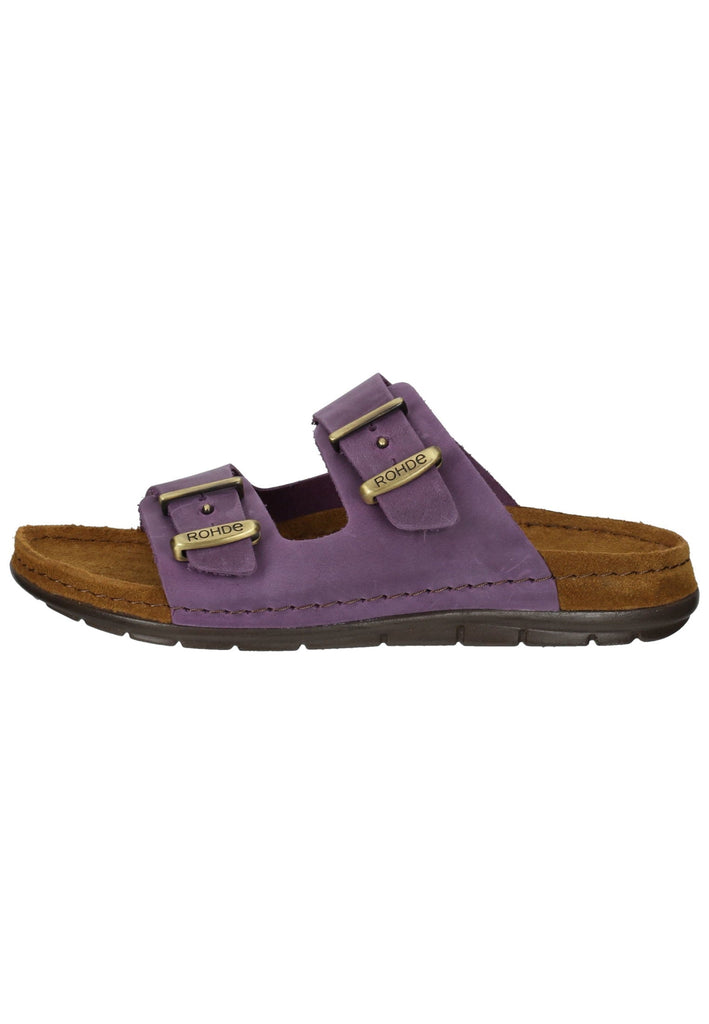 Rohde Hausschuhe Leder Lila - surf4shoes