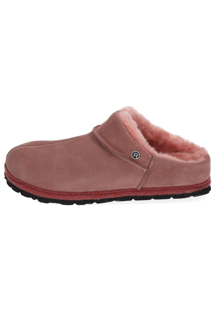 Rohde Hausschuhe Leder Altrosa Warmfutter - surf4shoes