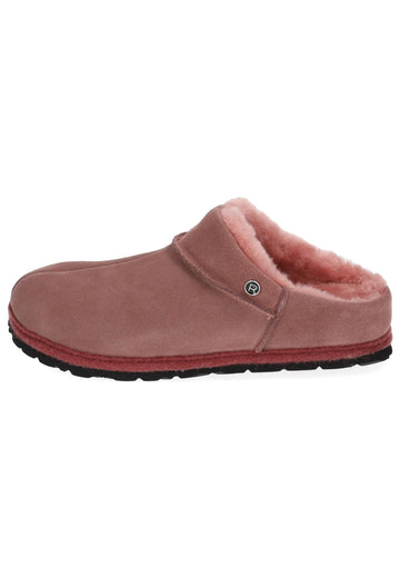 Rohde Hausschuhe Leder Altrosa Warmfutter - surf4shoes