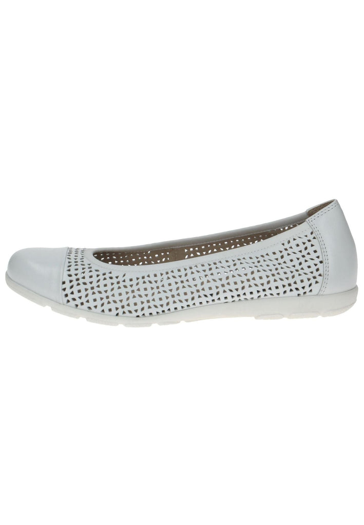 Caprice Ballerinas Leder Weiß - surf4shoes