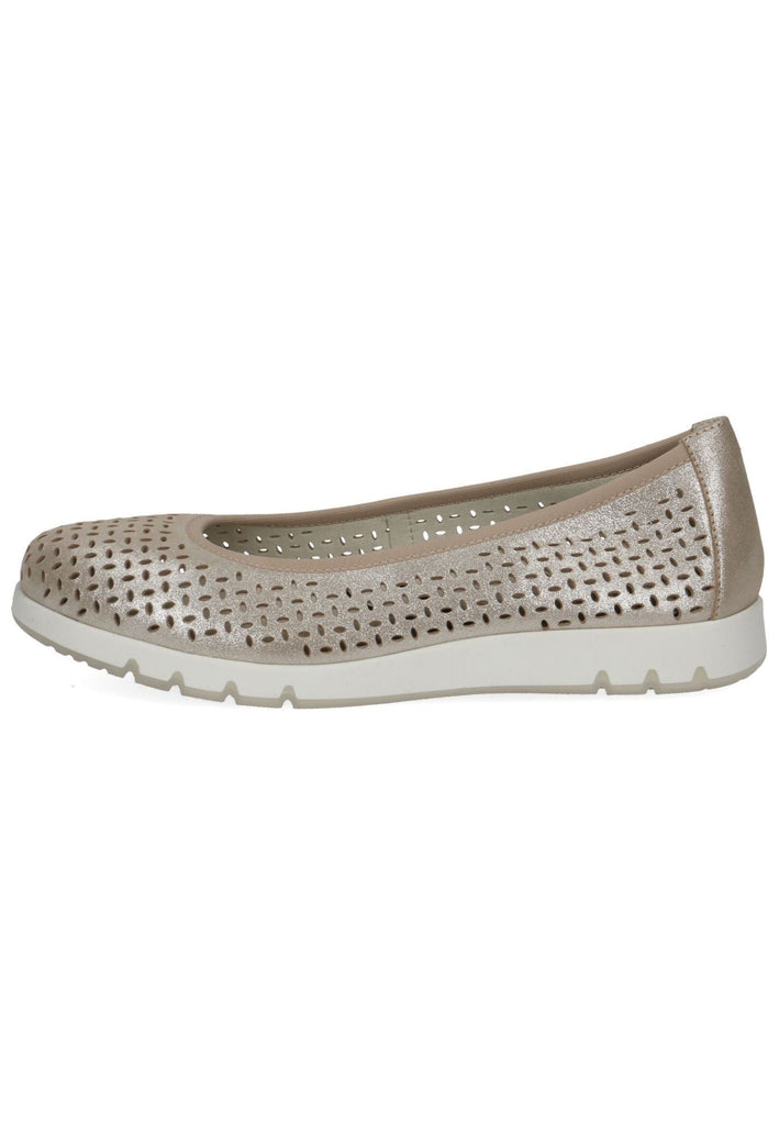 Caprice Ballerinas Leder Taupe - surf4shoes