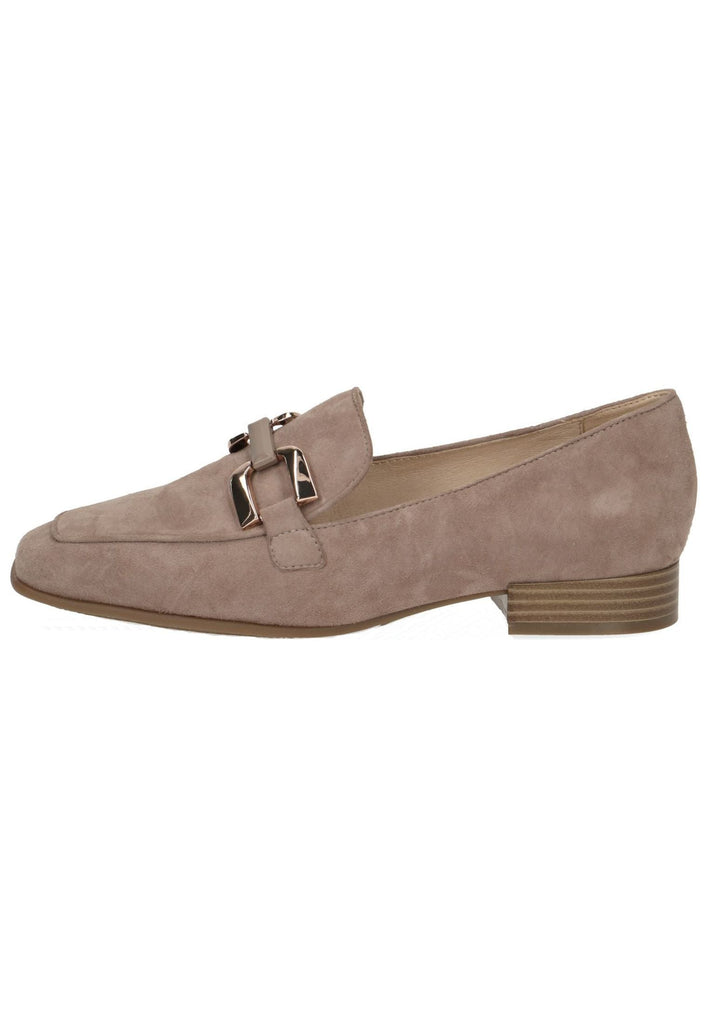 Caprice Slipper Veloursleder Taupe - surf4shoes