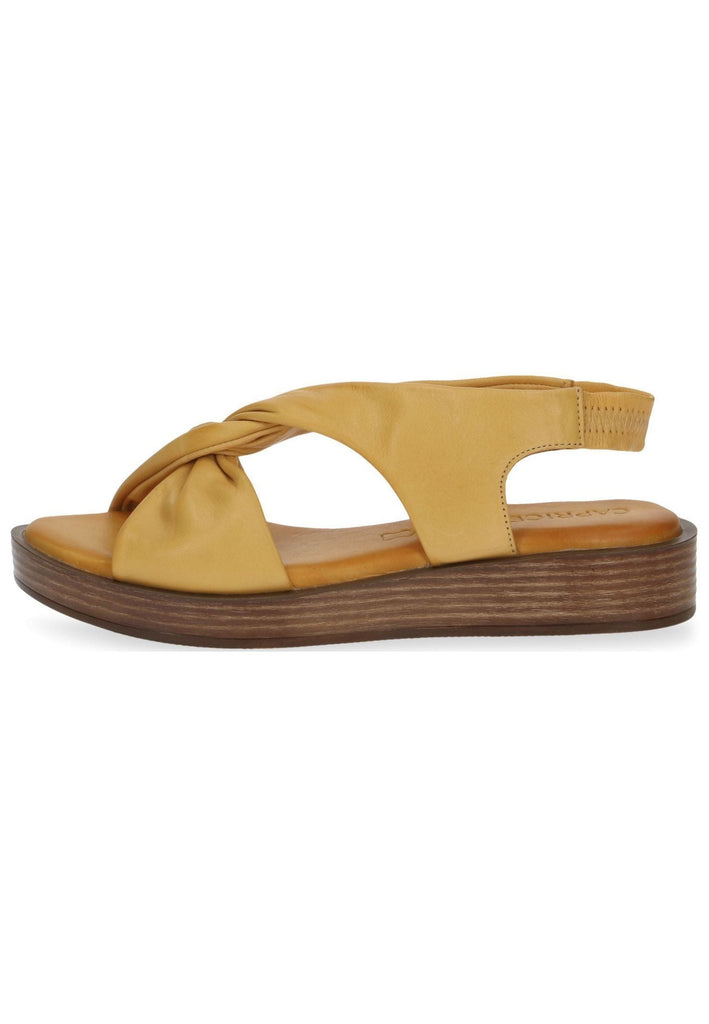 Caprice Sandalen Leder Gelb - surf4shoes