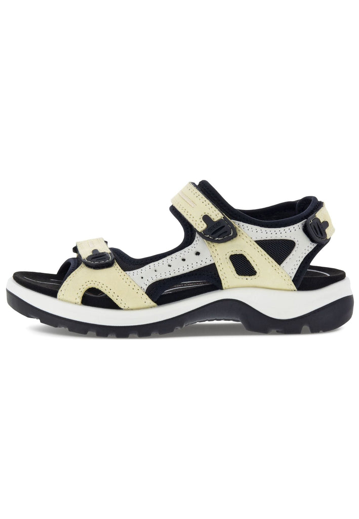 ecco Sandalen Leder Weiß/Schwarz - surf4shoes