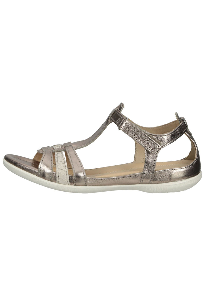 ecco Sandalen Leder Grau/Silber - surf4shoes