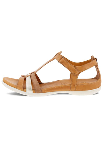 ecco Sandalen Leder Braun/Weiß - surf4shoes