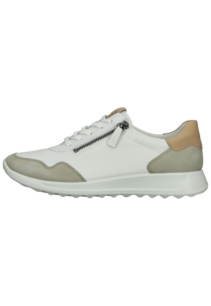 ecco Sneaker Leder Weiß/Beige - surf4shoes