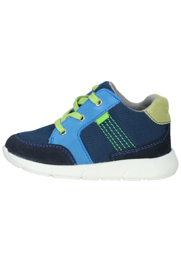Richter Sneaker Leder/Textil Blau/Lime - surf4shoes