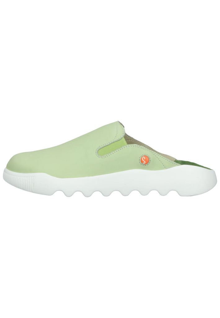 softinos Pantoletten Leder Hellgrün - surf4shoes
