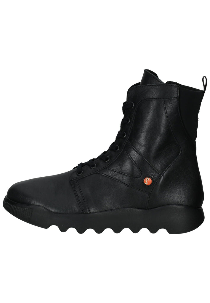 softinos Stiefelette Leder/Textil Schwarz/Schwarz - surf4shoes
