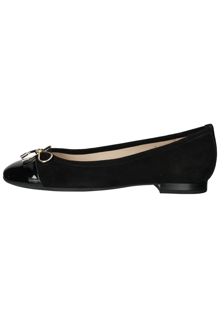 Peter Kaiser Ballerinas Veloursleder Schwarz Lack - surf4shoes