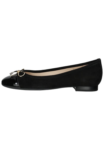 Peter Kaiser Ballerinas Veloursleder Schwarz Lack - surf4shoes