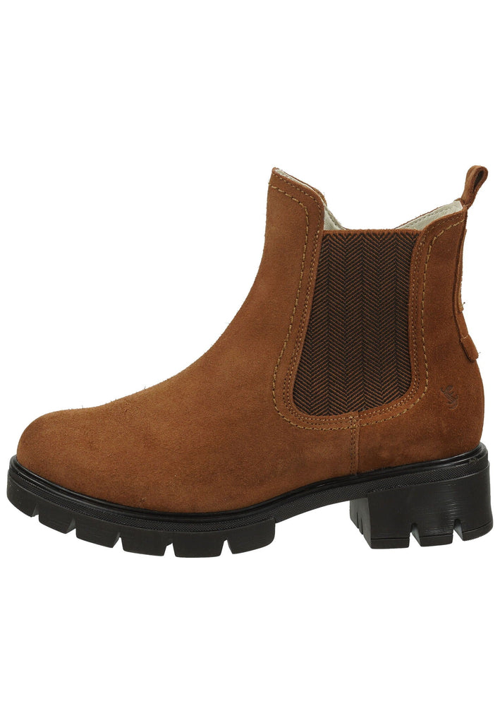 Salamander Stiefelette Veloursleder Cognac Warmfutter - surf4shoes