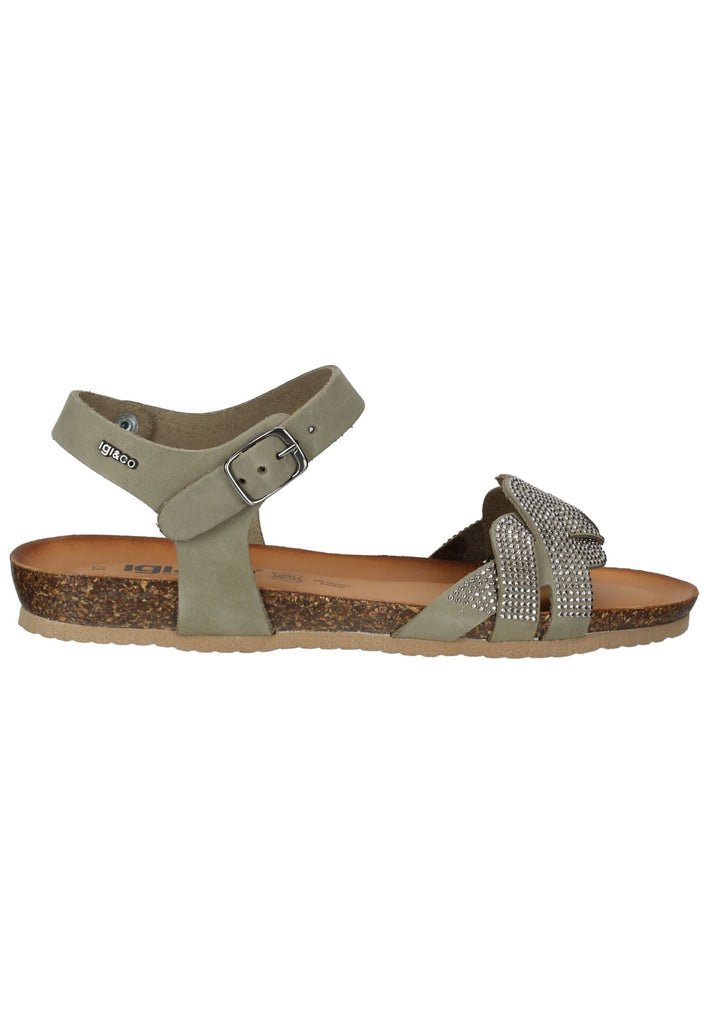 IGI&CO Sandalen Nubukleder Grün - surf4shoes