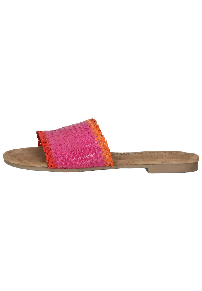 Lazamani Pantoletten Leder Fuchsia - surf4shoes