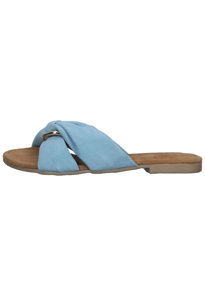 Lazamani Pantoletten Leder Azur - surf4shoes