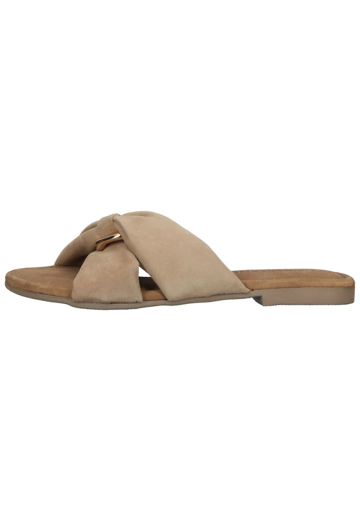 Lazamani Pantoletten Leder Beige - surf4shoes