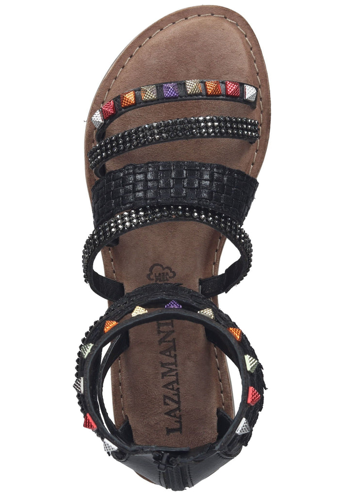 Lazamani Sandalen Leder Schwarz - surf4shoes