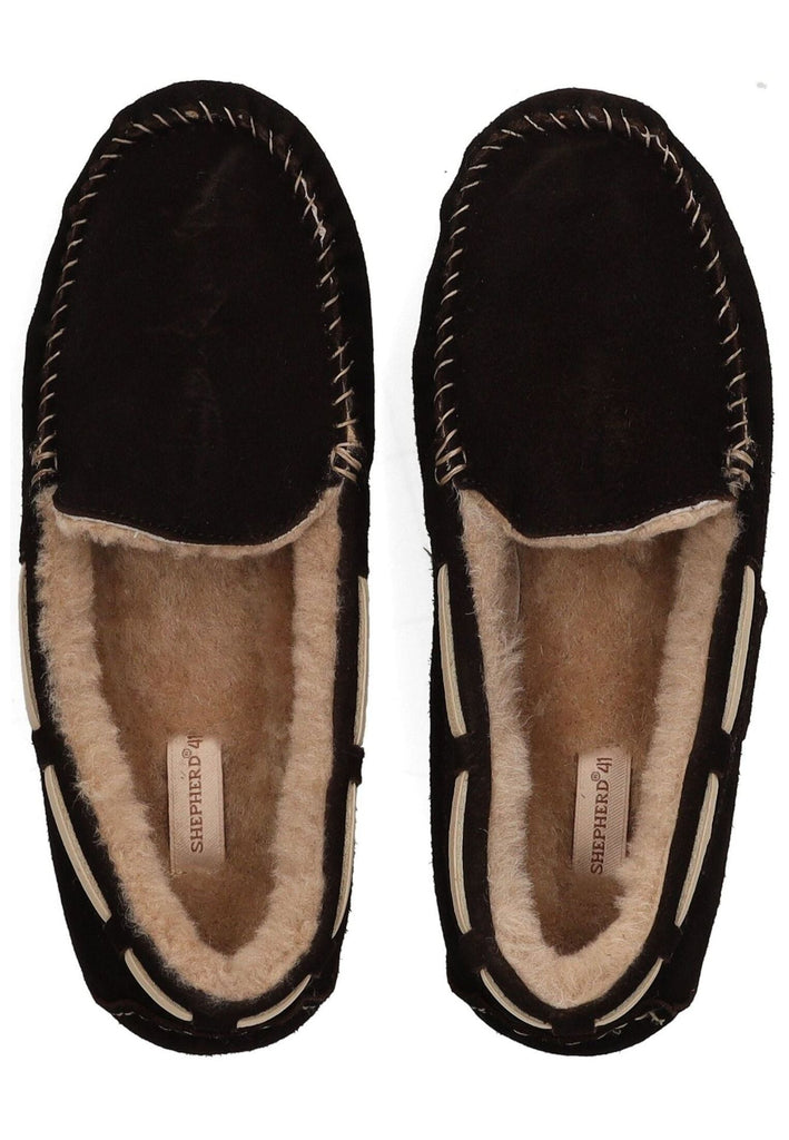 Shepherd Hausschuhe Veloursleder Moro Warmfutter - surf4shoes