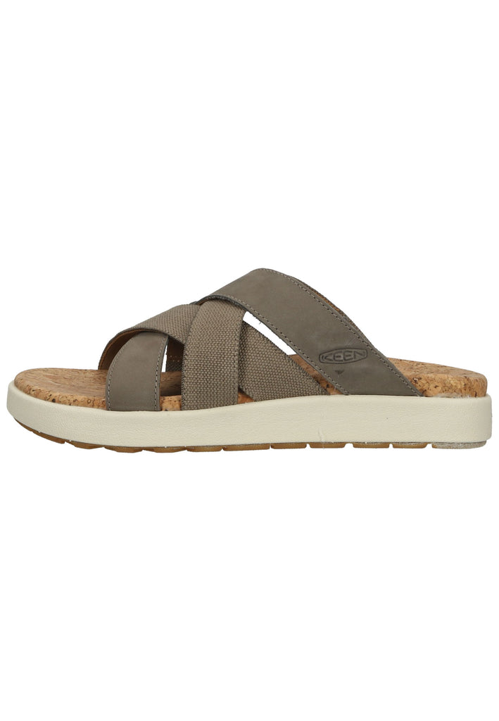 Keen Pantoletten Leder/Textil Dunkelbraun - surf4shoes