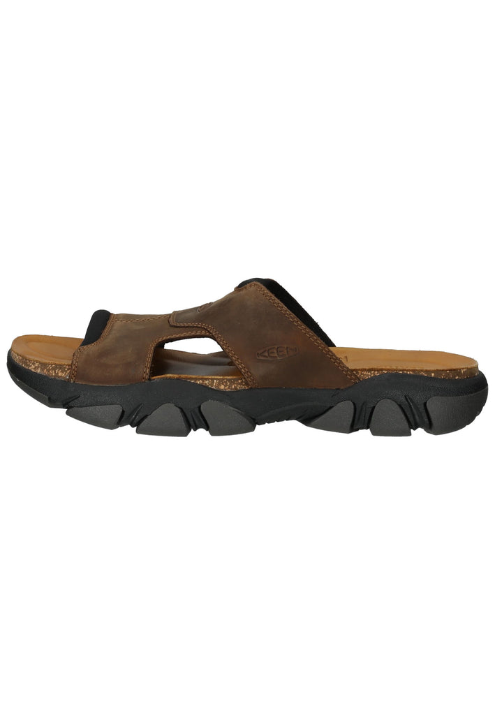 Keen Pantoletten Leder/Textil Braun/Schwarz - surf4shoes