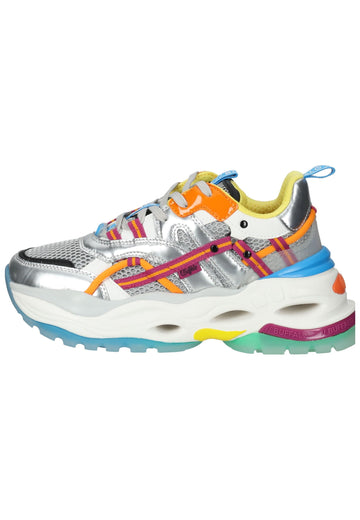 Buffalo Sneaker Lederimitat Silber - surf4shoes
