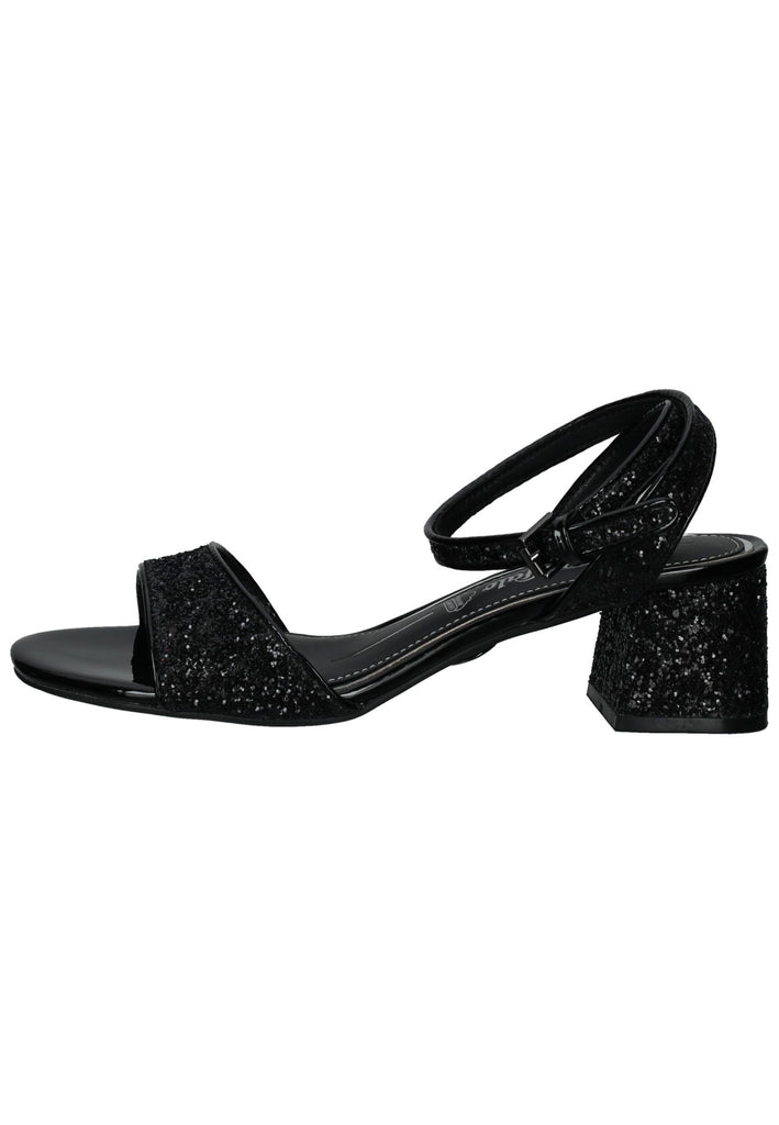 Buffalo Sandalen Lederimitat Schwarz/Silber - surf4shoes